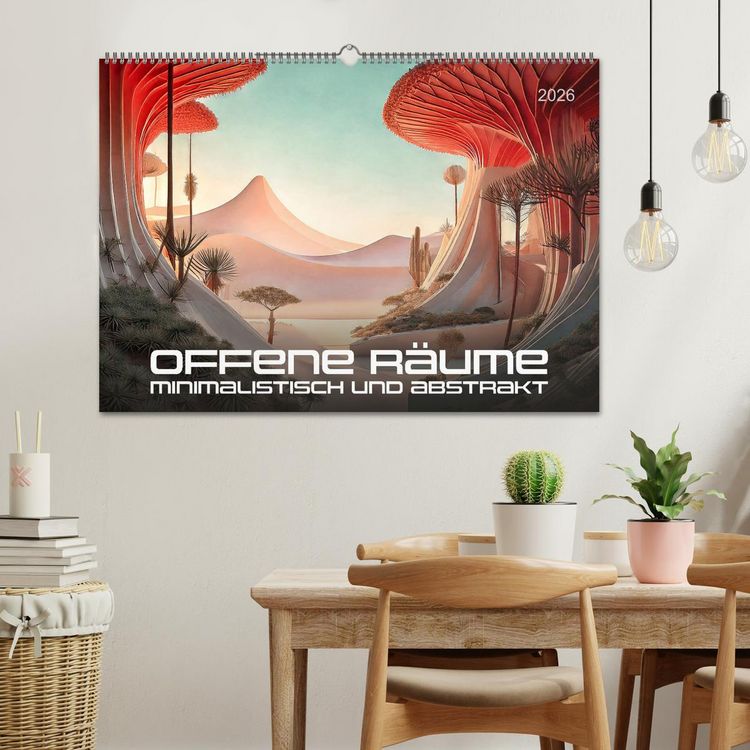Produktbild: Offene R&auml;ume, minimalistisch und abstrakt (Wandkalender 2026 DIN A2 quer), CALVENDO Monatskalender