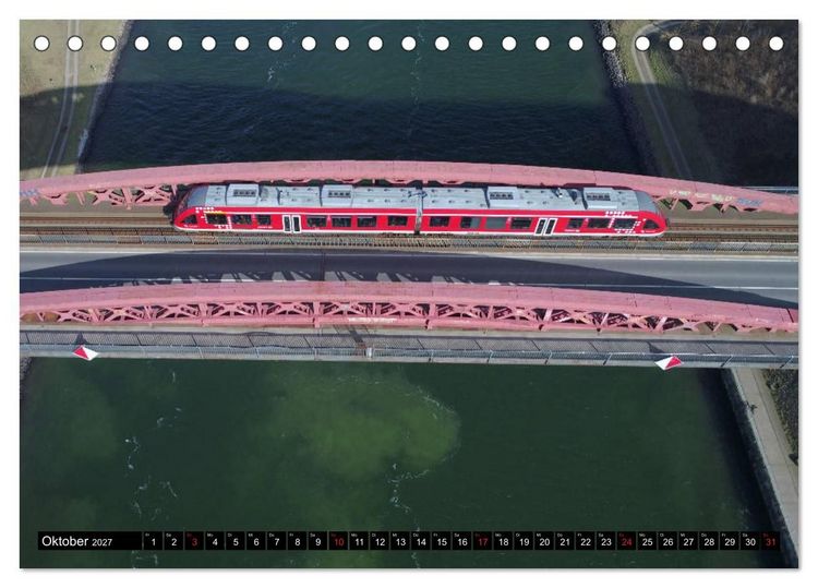Produktbild: 100 Meter &uuml;ber Grund - Am Nord-Ostsee-Kanal (Tischkalender 2027 DIN A5 quer), CALVENDO Monatskalender