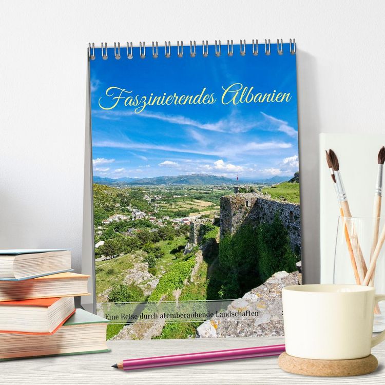 Produktbild: Faszinierendes Albanien (Tischkalender 2026 DIN A5 hoch), CALVENDO Monatskalender