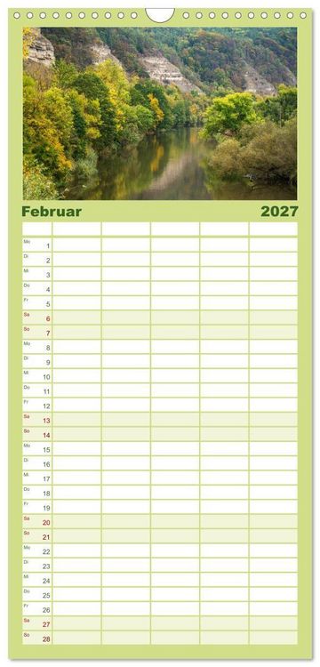 Produktbild: Familienplaner 2027 - Deutsche Bundesl&auml;nder - Th&uuml;ringen mit 5 Spalten (Wandkalender, 21 x 45 cm) CALVENDO