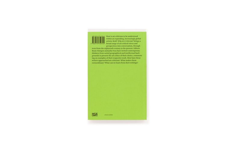 Produktbild: Why Art Criticism? A Reader