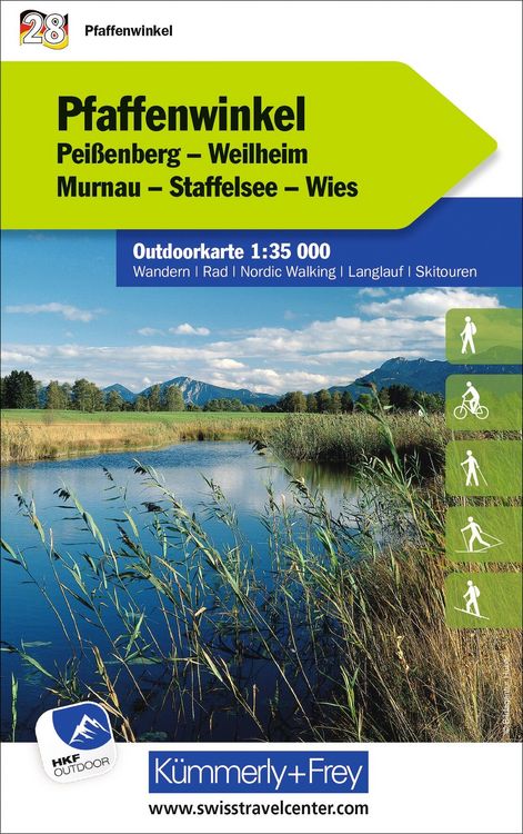 Produktbild: Pfaffenwinkel Peissenberg, Weilheim, Murnau, Staffelsee, Wies Nr. 28 Outdoorkarte Deutschland 1:35 000