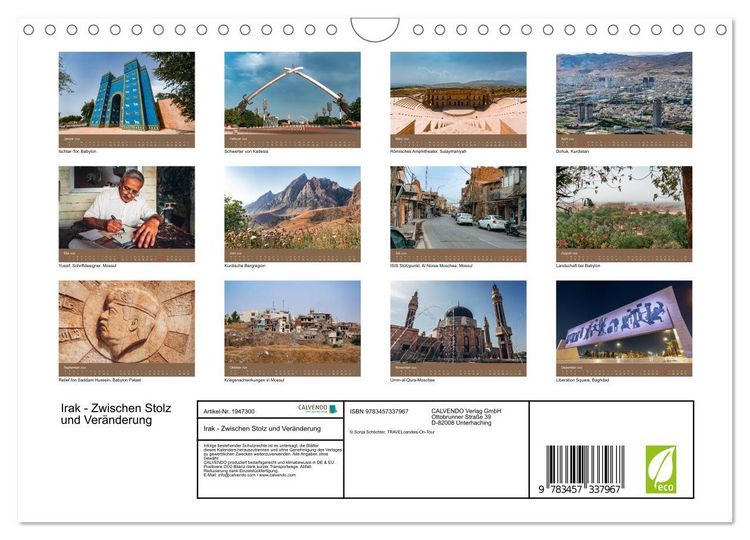 Produktbild: Irak - Zwischen Stolz und Ver&auml;nderung (Wandkalender 2026 DIN A4 quer), CALVENDO Monatskalender