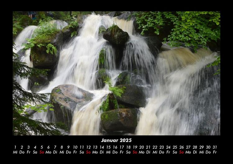 Produktbild: Wasserf&auml;lle 2025 Fotokalender DIN A3