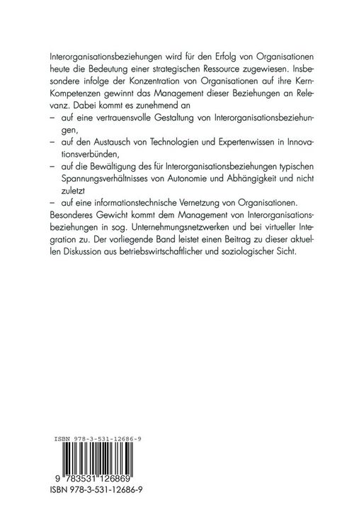 Produktbild: Management interorganisationaler Beziehungen