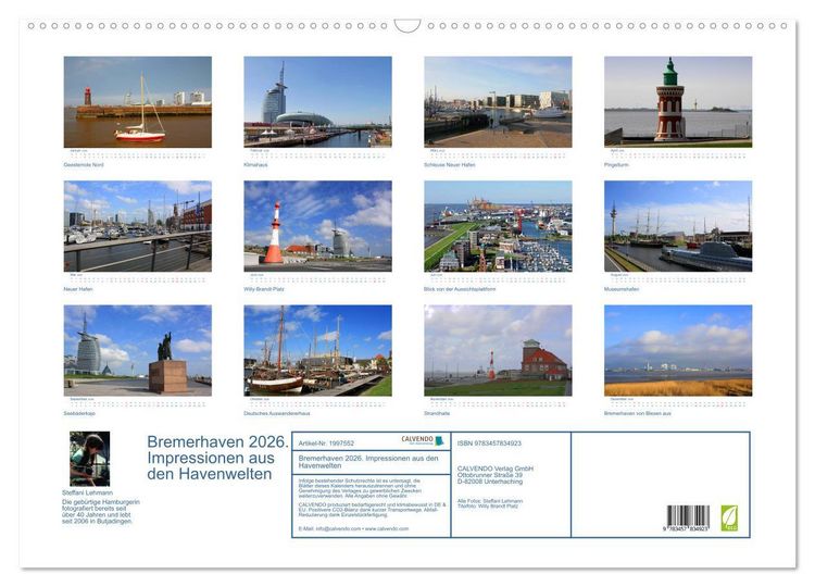 Produktbild: Bremerhaven 2026. Impressionen aus den Havenwelten (Wandkalender 2026 DIN A2 quer), CALVENDO Monatskalender