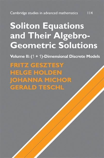 Produktbild: Soliton Equations and Their Algebro-Geometric Solutions
