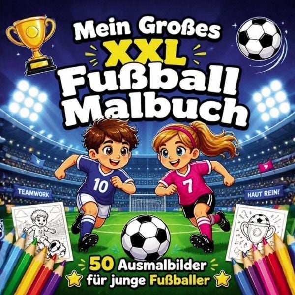 Produktbild: Mein Grosses XXL Fussball Malbuch