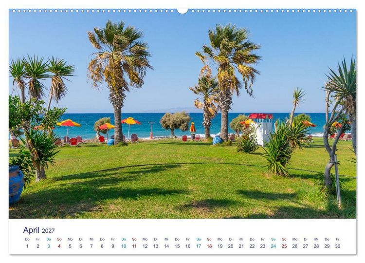 Produktbild: Str&auml;nde der Insel Rhodos (Wandkalender 2027 DIN A2 quer), CALVENDO Monatskalender
