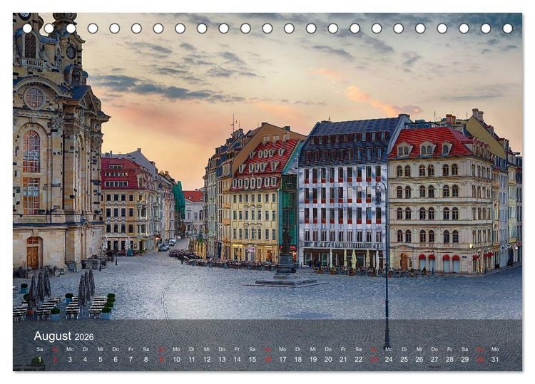 Produktbild: Dresden Bilder 2026 (Tischkalender 2026 DIN A5 quer), CALVENDO Monatskalender