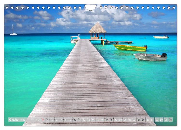 Produktbild: Bora Bora - Str&auml;nde und Landschaften (Wandkalender 2026 DIN A4 quer), CALVENDO Monatskalender