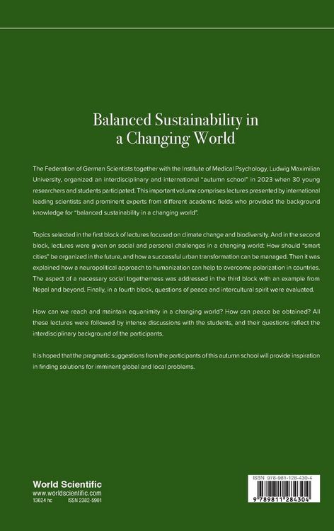 Produktbild: Balanced Sustainability in a Changing World
