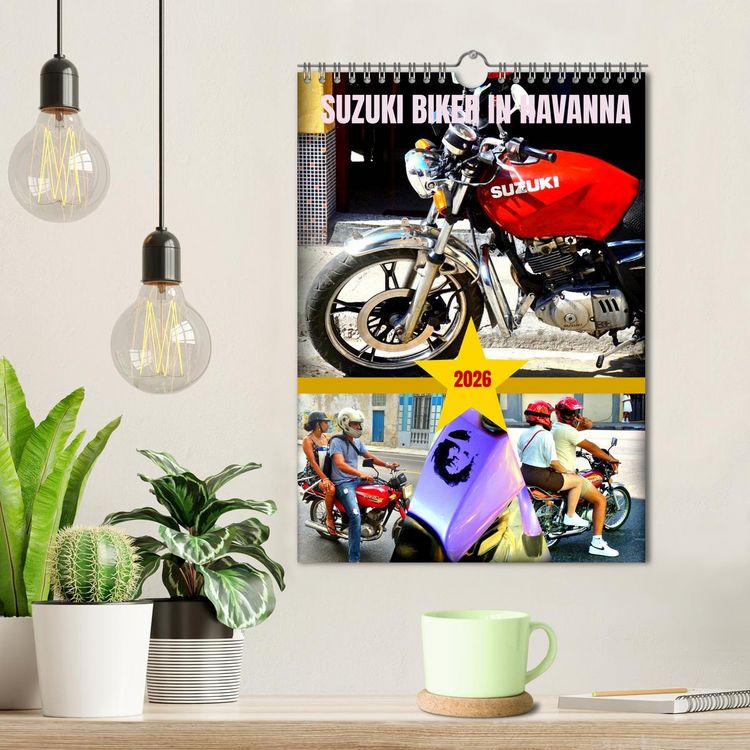 Produktbild: SUZUKI BIKER IN HAVANNA (Wandkalender 2026 DIN A4 hoch), CALVENDO Monatskalender