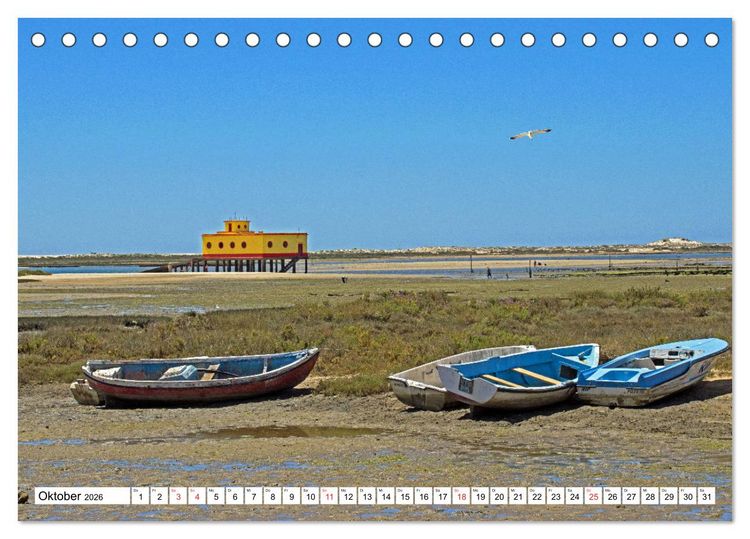 Produktbild: Portugal - Die Algarve vom Cabo de Sao Vicente bis Tavira (Tischkalender 2026 DIN A5 quer), CALVENDO Monatskalender