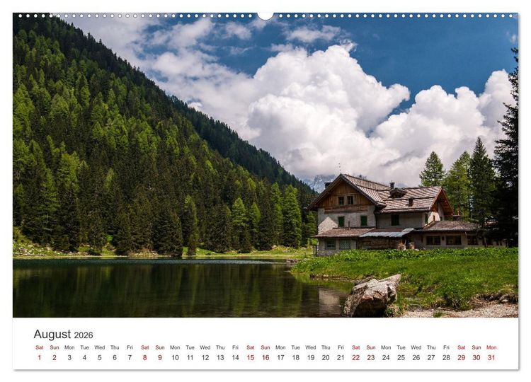Produktbild: Alpine lakes on the Dolomites (Wall Calendar 2026 DIN A2 landscape), CALVENDO 12 Month Wall Calendar