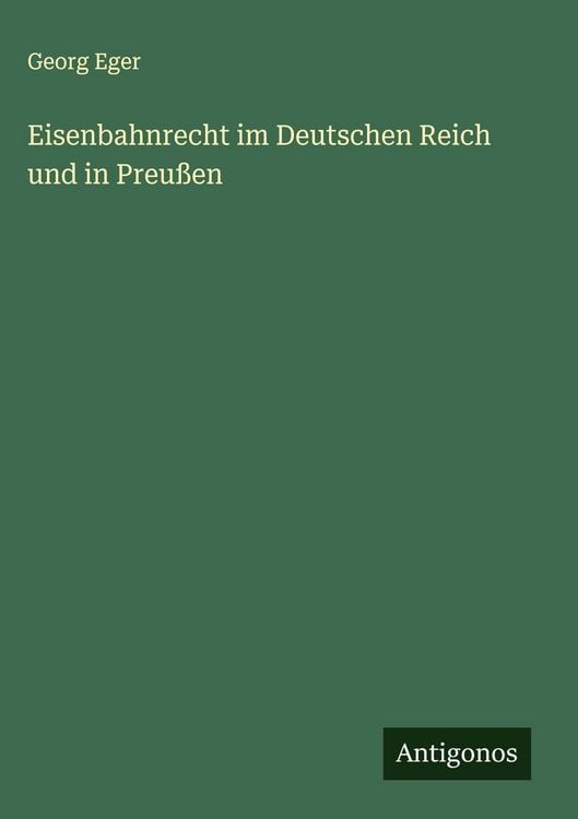 Produktbild: Eisenbahnrecht im Deutschen Reich und in Preu&szlig;en