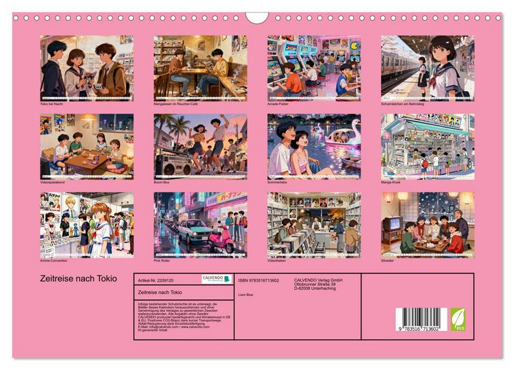 Produktbild: Zeitreise nach Tokio (Wandkalender 2026 DIN A3 quer), CALVENDO Monatskalender