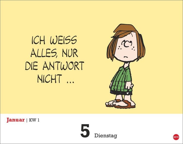 Produktbild: Peanuts Tagesabrei&szlig;kalender 2027