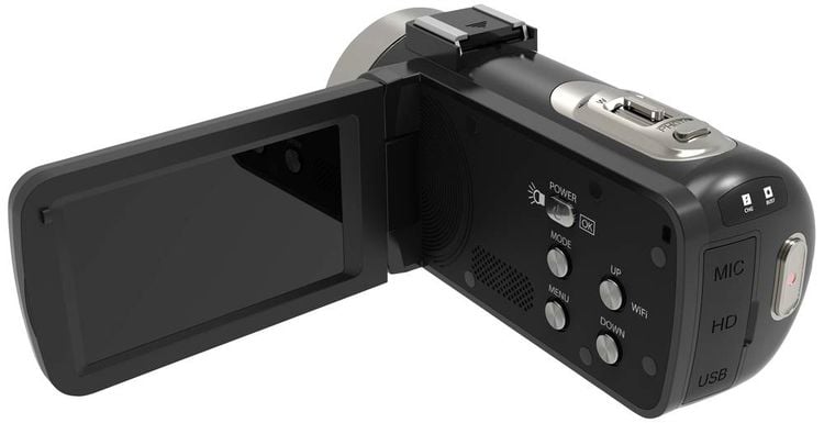 Produktbild: Renkforce RF-5798910 4K Camcorder 7.6cm 3 Zoll 13 Megapixel Schwarz