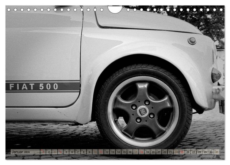 Produktbild: il Cinquecento - Details im Fokus - im Look eines legend&auml;ren Analogfilms (Wandkalender 2026 DIN A4 quer), CALVENDO Monatskalender