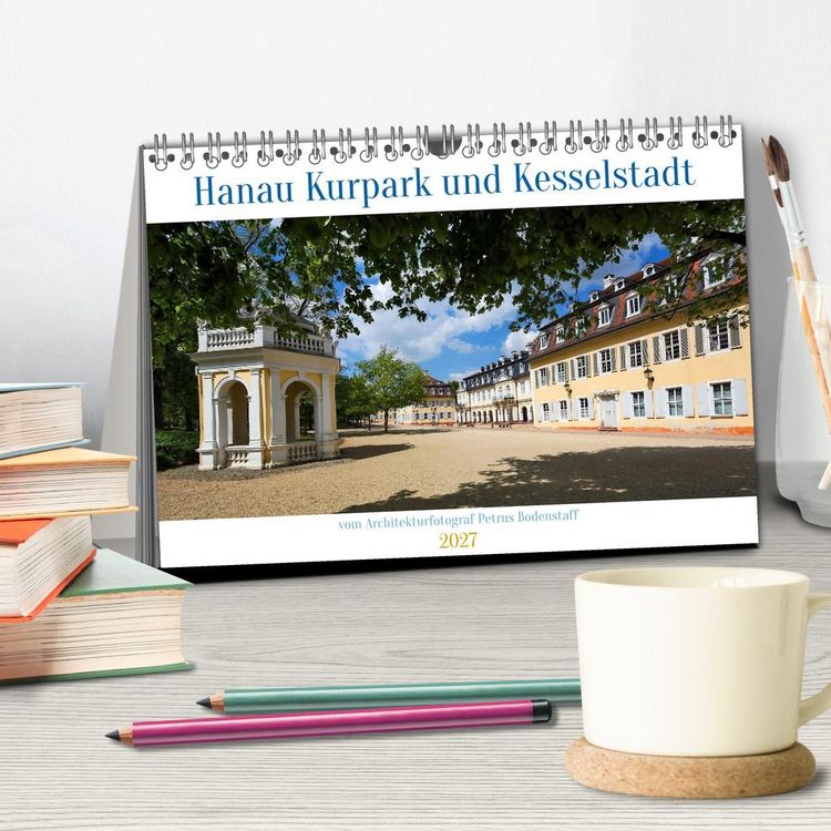 Produktbild: Hanau Kurpark und Kesselstadt (Tischkalender 2027 DIN A5 quer), CALVENDO Monatskalender