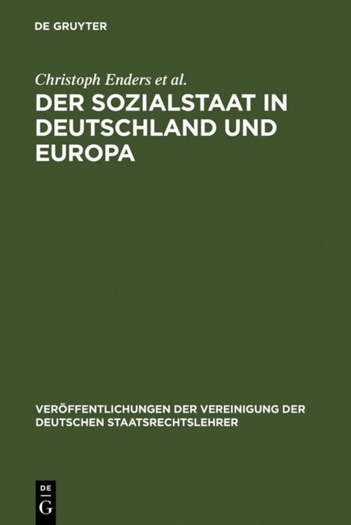 Produktbild: Der Sozialstaat in Deutschland und Europa