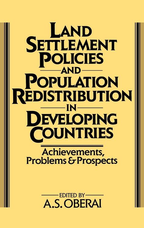 Produktbild: Land Settlement Policies and Population Redistribution in Developing Countries
