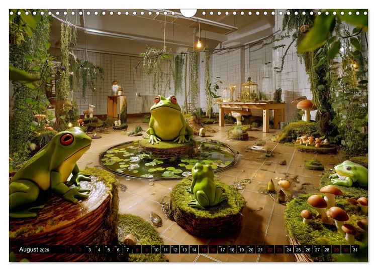 Produktbild: Toadtopia. Fantastische Kr&ouml;tenwelten (Wandkalender 2026 DIN A3 quer), CALVENDO Monatskalender