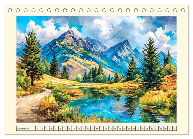 Produktbild: USA Impressionen. Zwischen Metropolen und Nationalparks (Tischkalender 2027 DIN A5 quer), CALVENDO Monatskalender
