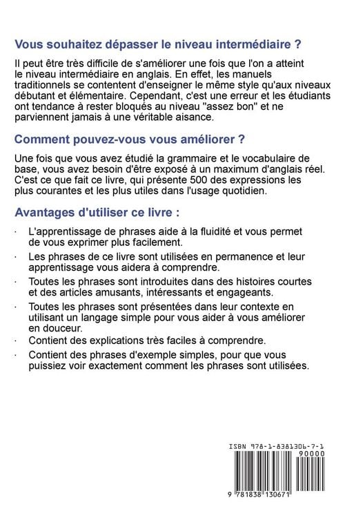 Produktbild: 500 Phrases Vraiment Utiles en Anglais