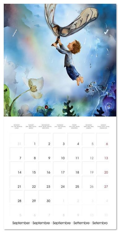 Produktbild: Les r&ecirc;ves enfantins (Calendrier mural carr&eacute; 2026 30x30 cm) Calendrier double avec une page pour vos prises de notes