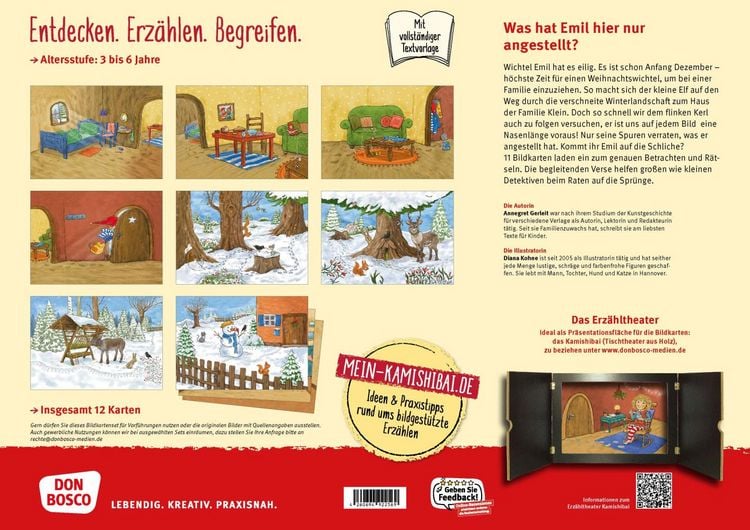 Produktbild: Wichtel Emil und der Weihnachtswirbel. Kamishibai Bildkartenset