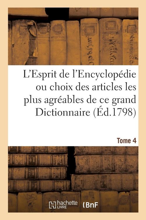 Produktbild: L'Esprit de l'Encyclop&eacute;die ou choix des articles les plus agr&eacute;ables de ce grand Dictionnaire