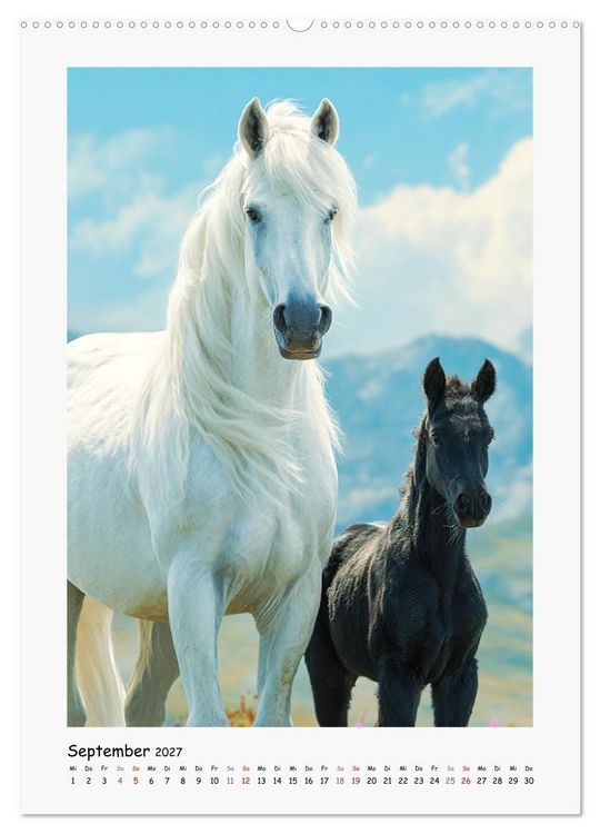 Produktbild: Lippizaner Poesie. Edle Pferde zum Tr&auml;umen und Verlieben (hochwertiger Premium Wandkalender 2027 DIN A2 hoch), Kunstdruck in Hochglanz