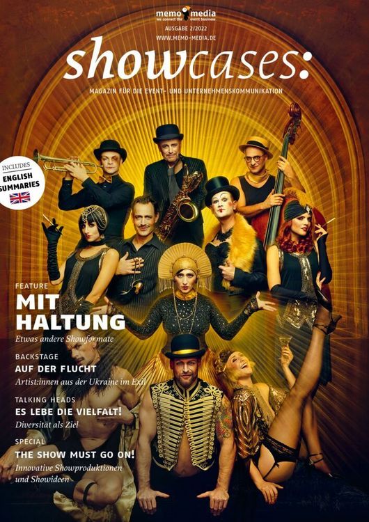 Produktbild: Showcases 2022-02 - Fokus Showproduktionen - Das memo-media Fachmagazin f&uuml;r die Event- & Unternehmenskommunikation