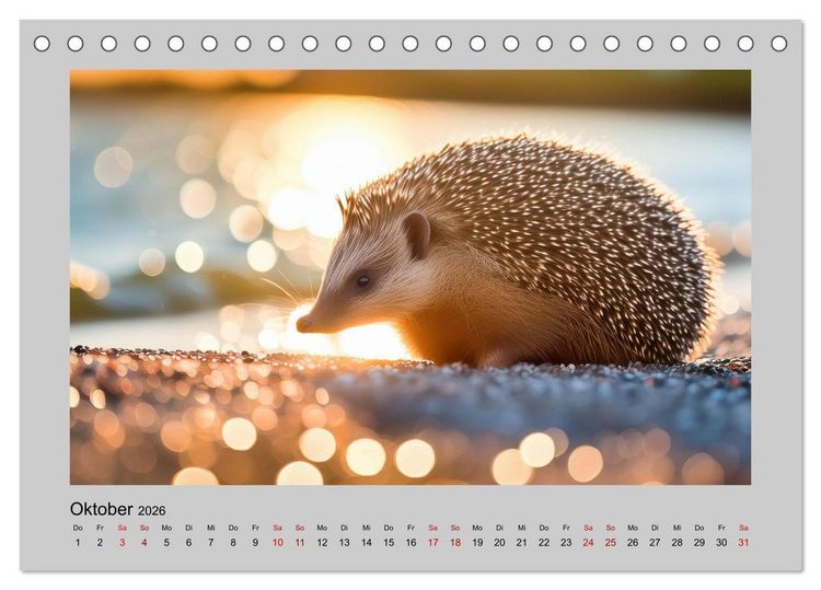 Produktbild: Mein Igel-Kalender (Tischkalender 2026 DIN A5 quer), CALVENDO Monatskalender