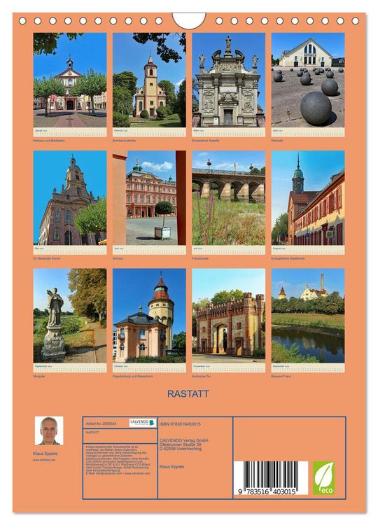 Produktbild: RASTATT (Wandkalender 2026 DIN A4 hoch), CALVENDO Monatskalender