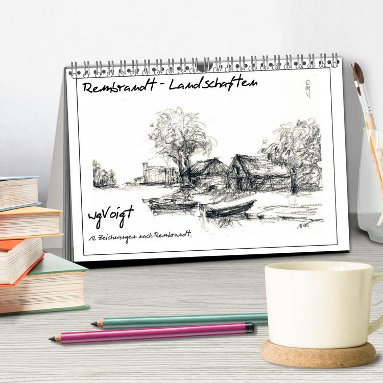 Produktbild: Rembrandt Landschaften wgVoigt (Tischkalender 2026 DIN A5 quer), CALVENDO Monatskalender