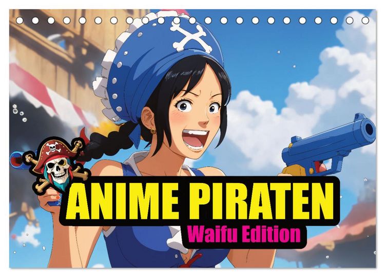 Produktbild: Anime Piraten - Waifu Edition (Tischkalender 2026 DIN A5 quer), CALVENDO Monatskalender