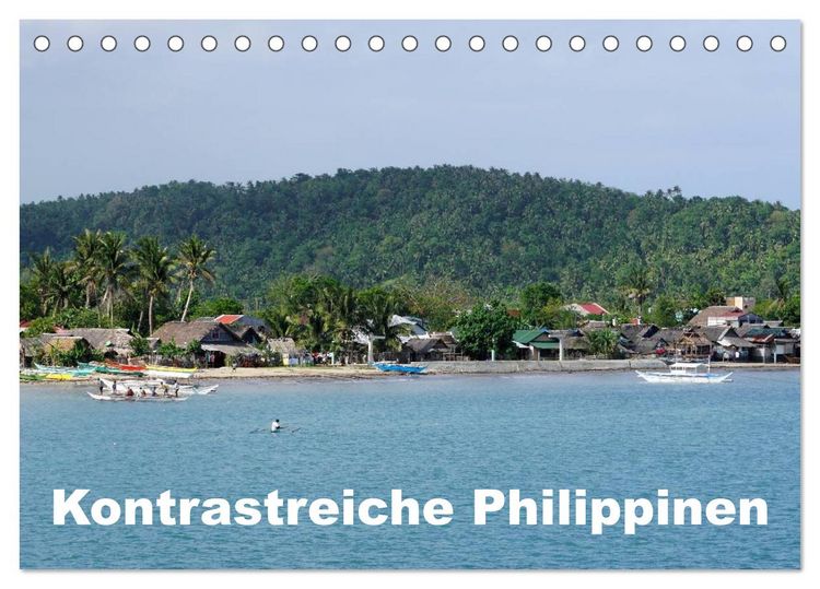 Produktbild: Kontrastreiche Philippinen (Tischkalender 2026 DIN A5 quer), CALVENDO Monatskalender