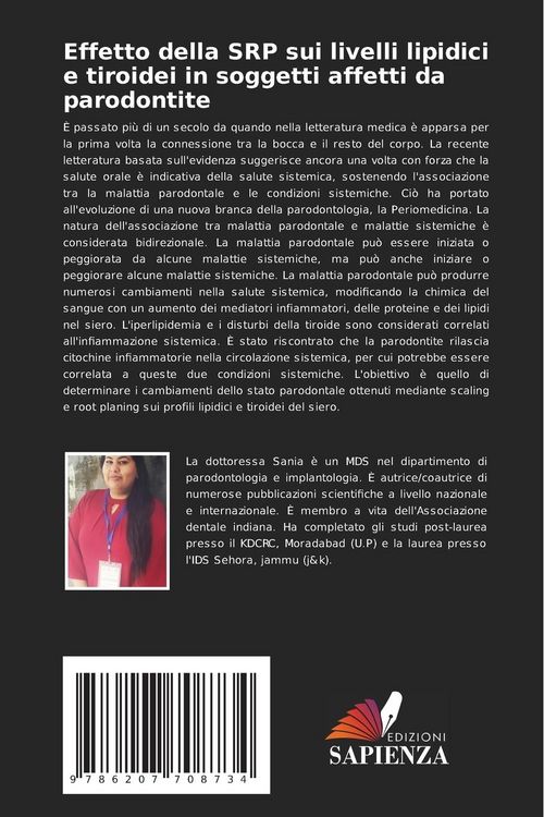 Produktbild: Effetto della SRP sui livelli lipidici e tiroidei in soggetti affetti da parodontite