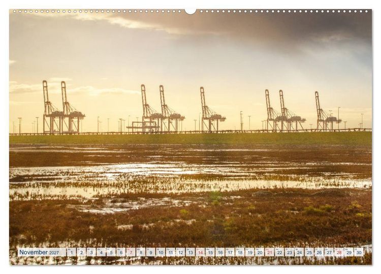 Produktbild: JadeWeserPort Impressionen vom Containerterminal in Wilhelmshaven (Wandkalender 2027 DIN A2 quer), CALVENDO Monatskalender