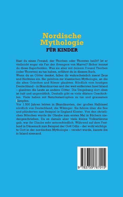 Produktbild: Nordische Mythologie f&uuml;r Kinder