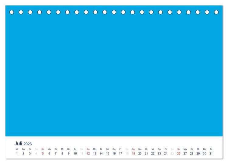 Produktbild: Farbiger Bastelkalender (Tischkalender 2026 DIN A5 quer), CALVENDO Monatskalender