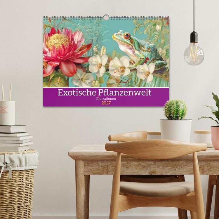 Produktbild: Exotische Pflanzenwelt - Illustrationen (Wandkalender 2027 DIN A3 quer), CALVENDO Monatskalender