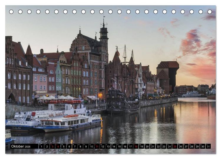 Produktbild: Ein Wochenende in Danzig (Tischkalender 2026 DIN A5 quer), CALVENDO Monatskalender