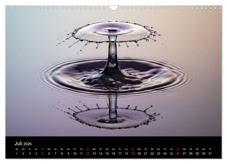 Produktbild: Liquid Art - Magische Momente mit Wassertropfen (Wandkalender 2026 DIN A3 quer), CALVENDO Monatskalender