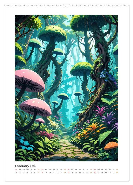 Produktbild: Fantastic Anime Worlds (Wall Calendar 2026 DIN A2 portrait), CALVENDO 12 Month Wall Calendar
