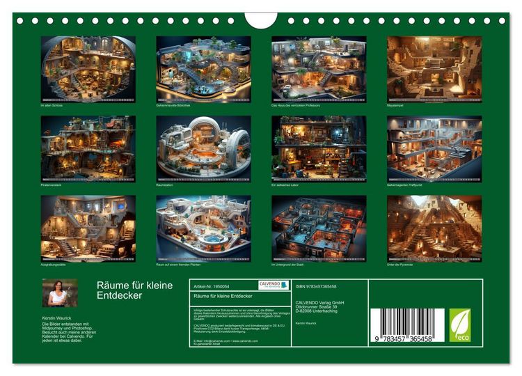 Produktbild: R&auml;ume f&uuml;r kleine Entdecker (Wandkalender 2026 DIN A4 quer), CALVENDO Monatskalender