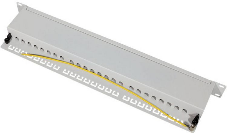 Produktbild: LogiLink NP0060 24 Port Patch-Panel 483mm (19\") CAT 6a 1 HE Grau